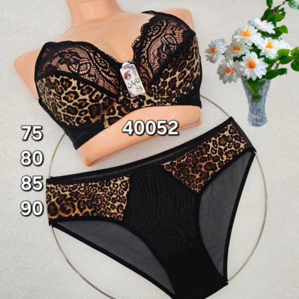 فروش عمده ⚜️ست پلنگی فنردار⚜️ کدa_40052 - شورت و سوتین زنانه عمده