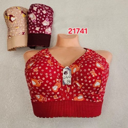 خرید عمده ️سوتین زیرنخی کش پهن تترون چاپی ️ کد21741 - سوتین زنانه عمده