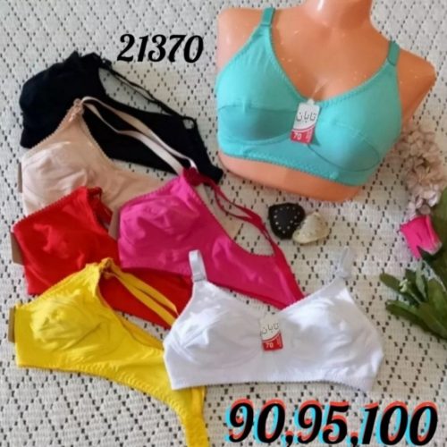 فروش عمده ⚜️سوتین نخی ساده رستمی⚜️ کد21370 - سوتین زنانه عمده