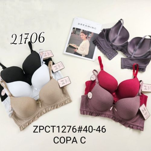 فروش عمده ️سوتین اسفنجی کاپC فنردار اعلاء ️ کد 132053