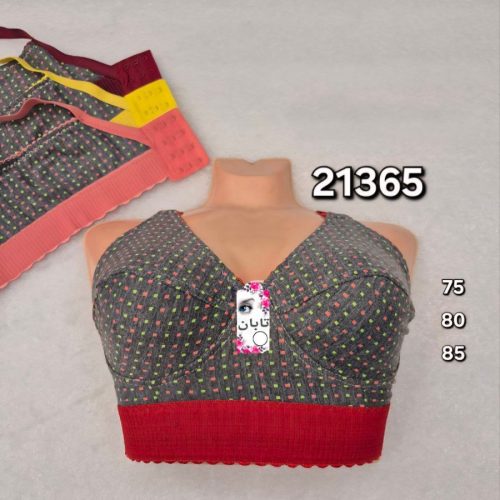 ️سوتین ملانژ کش پهن خالدار زنانه ️ کد 133665 - خرید سوتین زنانه عمده