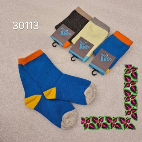 ️جوراب نیمساق نخی پسرانه ️ کد 133719 - خرید جوراب پسرانه عمده