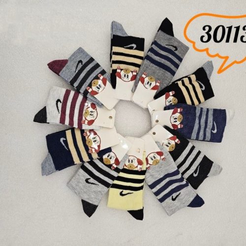 ️جوراب نیمساق نخی پسرانه ️ کد 136733 - خرید جوراب پسرانه عمده