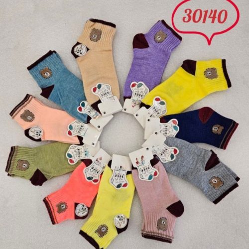 ️جوراب مچی نخی کش انگلیسی دخترانه ️ کد 136743 - خرید جوراب دخترانه عمده