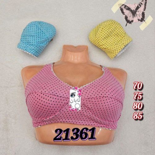 ⚜️سوتین نخی خالدار زنانه⚜️ کد 95391 - خرید سوتین زنانه عمده