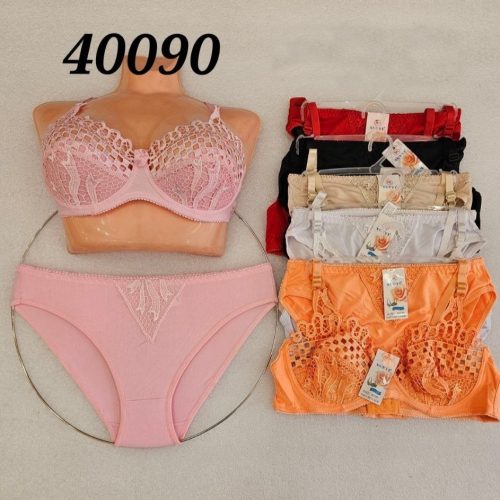 ⚜️ست قلاب بافی گیپوردار فنردار⚜️ کد 129217 - خرید شورت و سوتین زنانه عمده