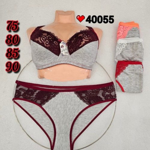 ⚜️ست ملانژ فنردار ⚜️ کد 85765 - خرید شورت و سوتین زنانه عمده