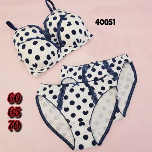 ️ست نخی اسفنجی زنانه ️ کد 140054 - خرید شورت و سوتین زنانه عمده