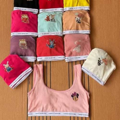 نیم تنه کاپدار نخ پنبه دخترانه اعلاء کد 137203 - خرید سوتین دخترانه عمده