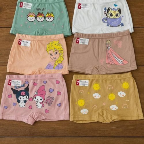 شورت نیم پا نخ پنبه دخترانه اعلاء کد 137210 - خرید شورت دخترانه عمده