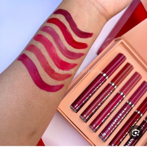 فروش عمده پک رژلب مایع 6 عددی هندیان اصلی کد 130659