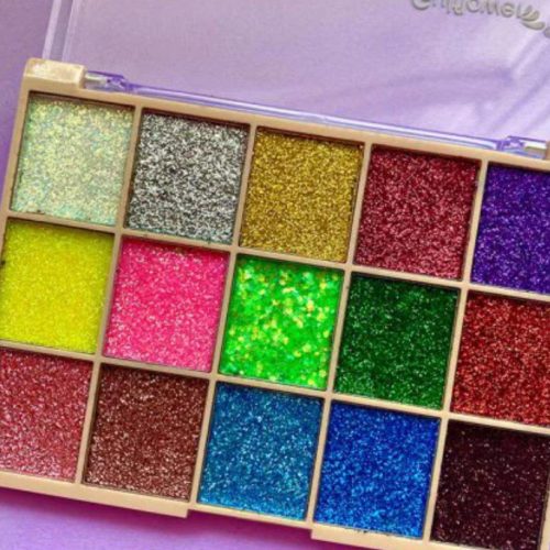 فروش عمده پالت سایه چشم گلیتری 15 رنگ🥹 Gul flo کد 131098