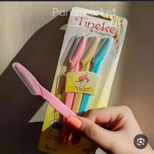 فروش عمده تیغ اصلاح ابرو سه تایی تینکل محافظ دار 🥹 کد 131716