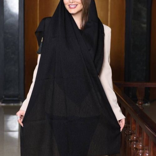 شال جاذبه مشکی کد 139616 - خرید شال و روسری زنانه عمده