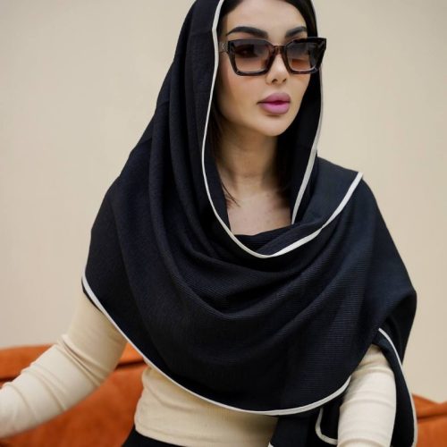 شال برشکا دور گان کد 139646 - خرید شال و روسری زنانه عمده