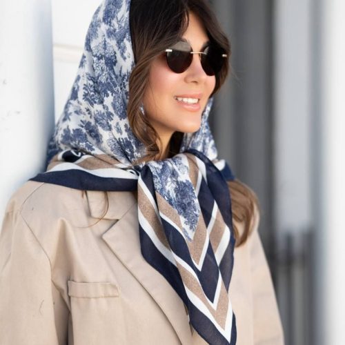 روسری دور دوز رنگی کد 139670 - خرید شال و روسری زنانه عمده