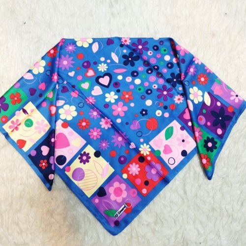 روسری طرح دار دخترانه کد 139680 - خرید شال و روسری زنانه عمده