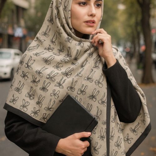 شال مخمل کد 140135 - خرید شال و روسری زنانه عمده