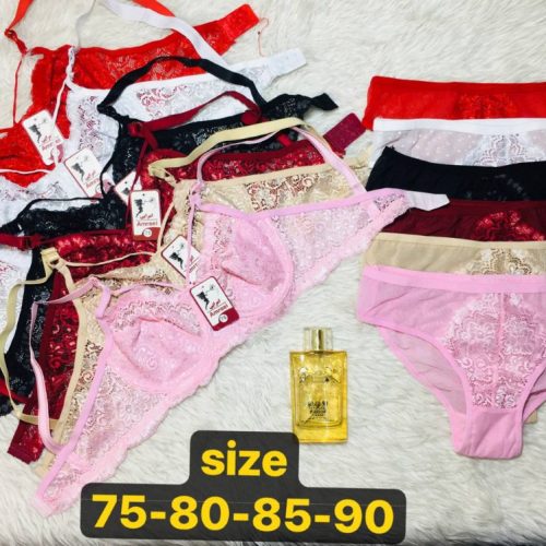 ست دانتل زنانه کد 137126 - خرید شورت و سوتین زنانه عمده