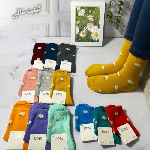 🟢جوراب ساقدار ریزبافت پنجه روسو کیفیت عالی بچه گان