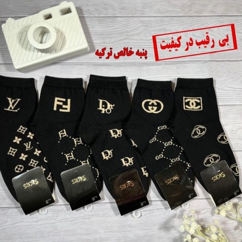 خرید عمده جوراب نیم ساق نخ پنبه ترکیه ریزبافت اعلاء زنانه
