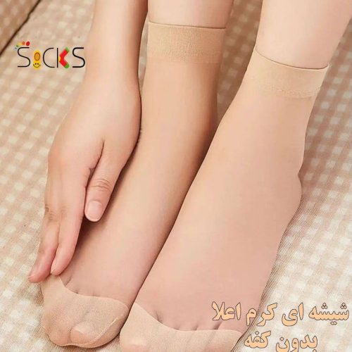 خرید عمده جوراب دو ربع شیشه ای بدون کفی اعلاء زنانه - جوراب زنانه عمده