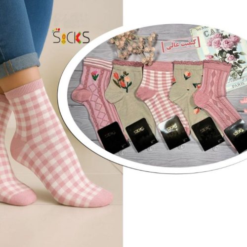 خرید عمده جوراب نیم ساق ریزبافت پنجه روسو زنانه اعلاء - جوراب زنانه عمده