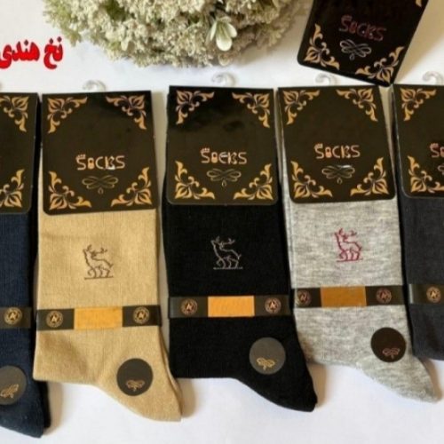 فروش عمده 🟢جوراب ساقدار نخ هندی ریزبافت کیفیت اعلاء مردانه🟢 - جوراب مردانه عمده