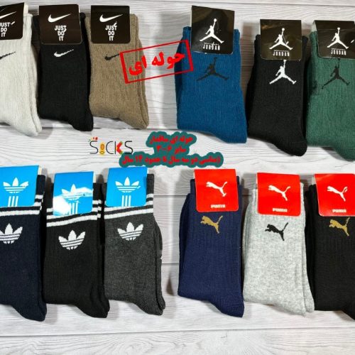 فروش عمده 🟢جوراب نیمساق کامپیوتری حوله ای ضخیم دو کاره بچه گانه🟢 کد 106109