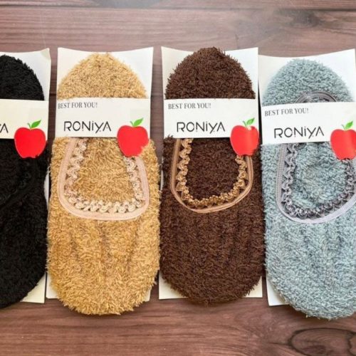 پاپوش روفرشی زمستونی زنانه اعلاء کد 138478 - خرید جوراب زنانه عمده