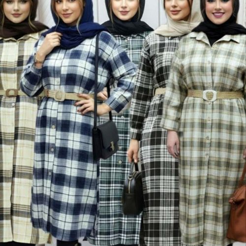 مانتو بلند دکمه دار کد 137290 - خرید مانتو زنانه عمده