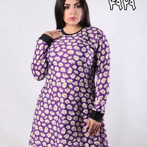 خرید عمده 🔶تونیک گل بابونه کرپ اسکاچی لطیف🔶