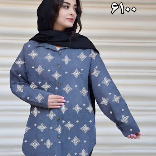 خرید عمده مانتو مخمل خامه دوزی کد6100