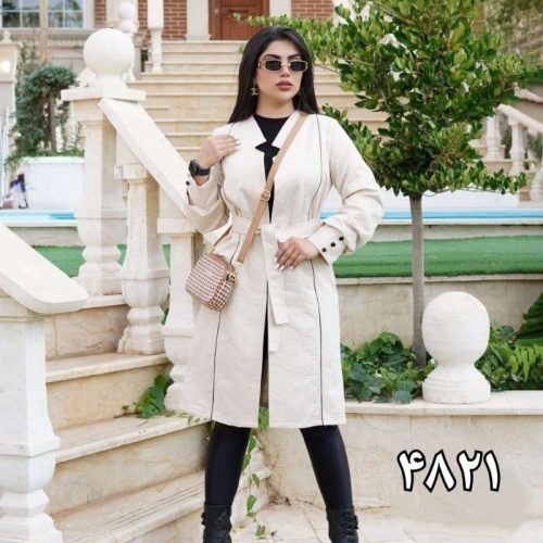 خرید عمده مانتو ژاکارد مغزی دوزی آستین قارچی کد4821