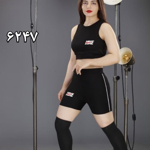 خرید عمده نیم تنه شورتک باشگاهی تیپکش کد6247 - ست تاب شلوارک زنانه عمده