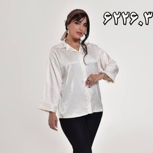 فروش عمده 🔶شومیز یقه مردانه ساتن زارا🔶 کد6226.3 - شومیز زنانه عمده