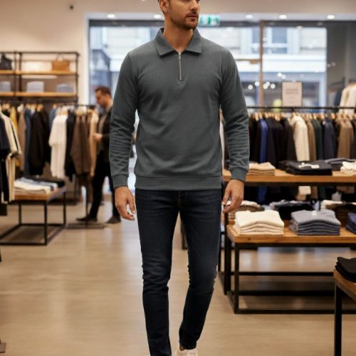 نیم زیپ کد 137291 - خرید بلوز تک مردانه عمده