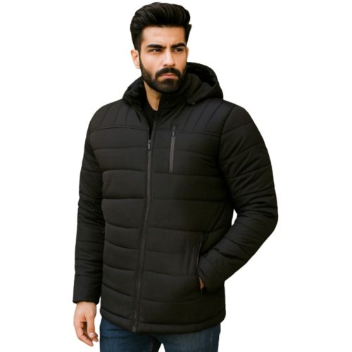 کاپشن مردانه خزدار کد 138720 - خرید هودی مردانه عمده