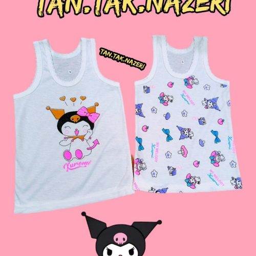 رکابی دخترانه سایز بندی کد 133990 - خرید تاپ و تیشرت دخترانه عمده