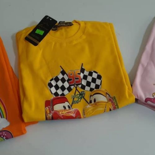 تیشرت شلوارک دورو پنبه کد 135231 - خرید ست تیشرت شلوارک دخترانه عمده