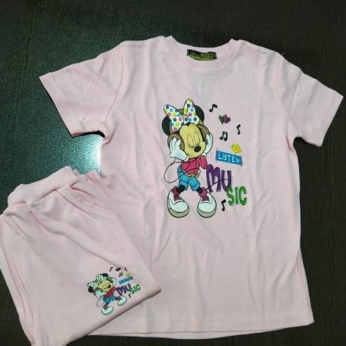 تی شرت شلوارک میکی موس کد 135236 - خرید ست تیشرت شلوارک دخترانه عمده