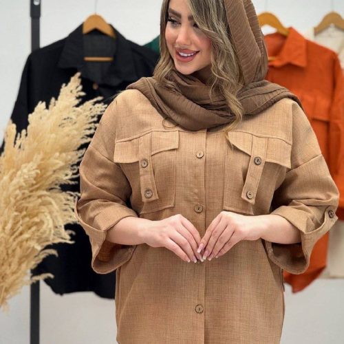 فروش عمده شومیز زنانه جیب صلیبی - شومیز زنانه عمده