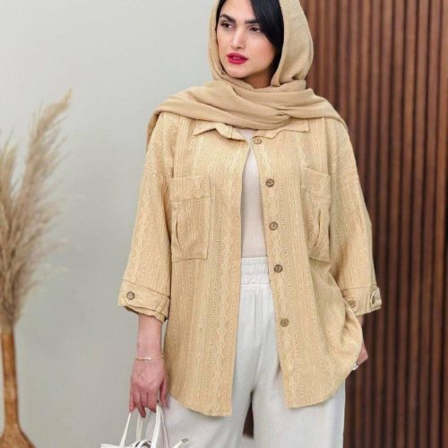 فروش عمده مانتو مراکشی دو جیب زنانه - مانتو زنانه عمده