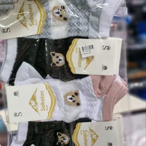 فروش عمده جوراب نخی زنانه مدل وسط شیشه ای - جوراب زنانه عمده