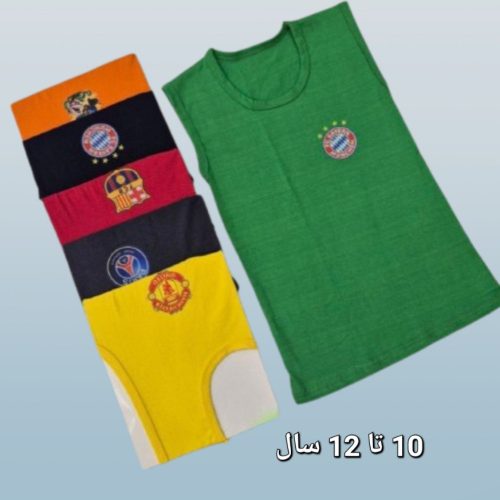 فروش عمده زیرپوش پسرانه رکابی رنگی💥 کد 131482