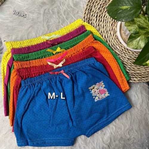 فروش عمده شورت دخترانه پادار نخی طرح خالدار کد 132214