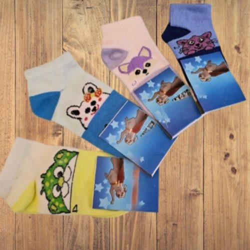 جوراب نخی مچی دخترانه کد 135318 - خرید جوراب دخترانه عمده