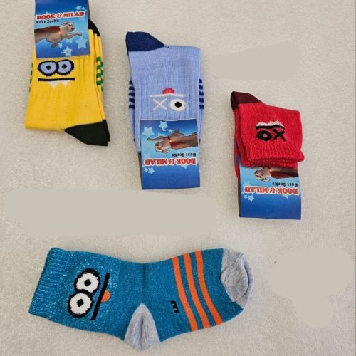 جوراب نخی نیم ساق دخترانه c 30135 کد 136478 - خرید جوراب دخترانه عمده