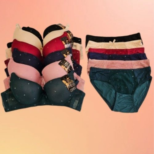 ست اسفنجی  فنردار کد 138144 - خرید شورت و سوتین زنانه عمده