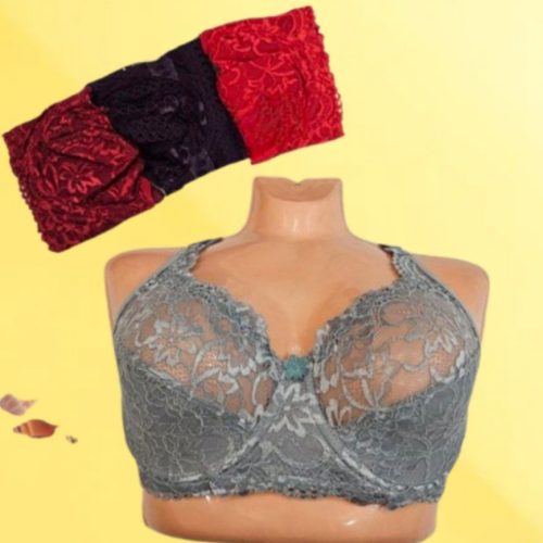 سوتین دانتل فنردار  کد 140084 - خرید سوتین زنانه عمده